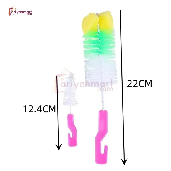2PCS-Set Baby Bottle Feeding Brushes