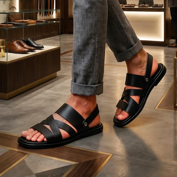 Soft Care Leather Sandal for Men S8B